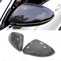 2x Carbon Fiber Mirror Caps Fits For Volkswagen VW Golf MK7 Mk7.5 TSI TDI GTI R