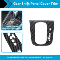 {{ Carbon Gear Shift Panel Cover Trim Suitable For VW Golf 6 MK6 GTI RHD 2008-2013 }} - Buy Car Parts Online at {{ Kaka Auto Parts }}.