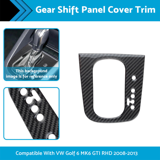 Carbon Gear Shift Panel Cover Trim Suitable For VW Golf 6 MK6 GTI RHD 2008-2013