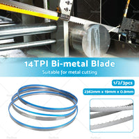 Suitable for METAL CUTTING BI METAL BIMETAL BAND SAW BANDSAW BLADE 2362mm x19mm x 14 TPI