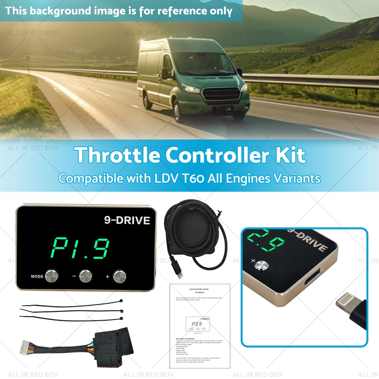 EVC Throttle Controller Kit Suitable for LDV T60 2017-On All Engines