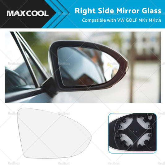 Suitable for VW GOLF MK7 MK7.5 13-18 Right Mirror Glass Heated Convex with Base