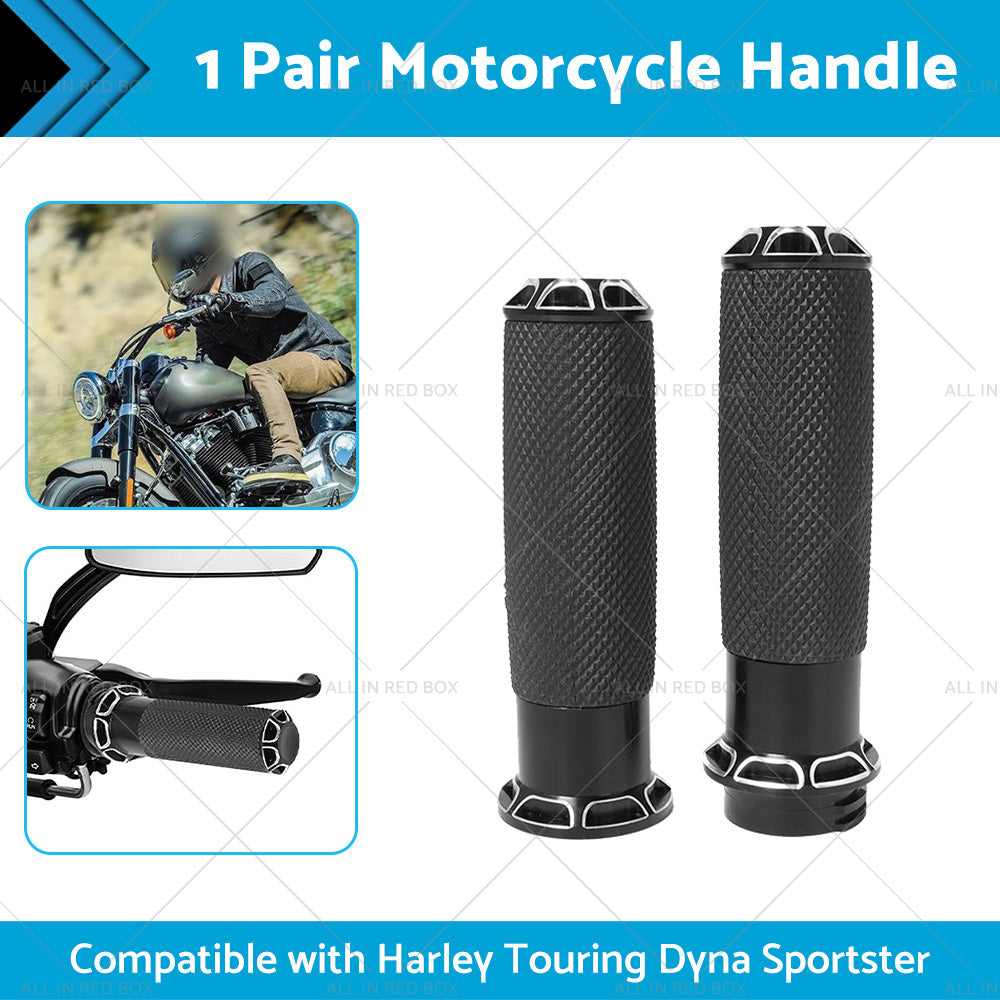 1inch Pair Black Hand Grip Handle Bar Suitable for Harley Touring Dyna Sportster