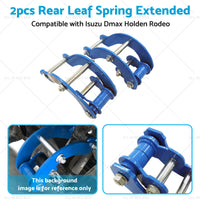 2x Rear Leaf Spring Extended 2 inch  Height Shackles Suitable For Isuzu Holden Rodeo