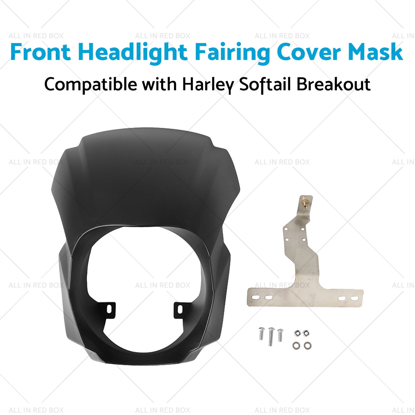 1x Front Headlight Fairing Cover Mask Suitable for Harley Softail Breakout 18-23