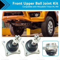 2PCS Front Upper Ball Joint Kit Suitable for Mitsubishi Triton ML MN UTE 4WD RWD