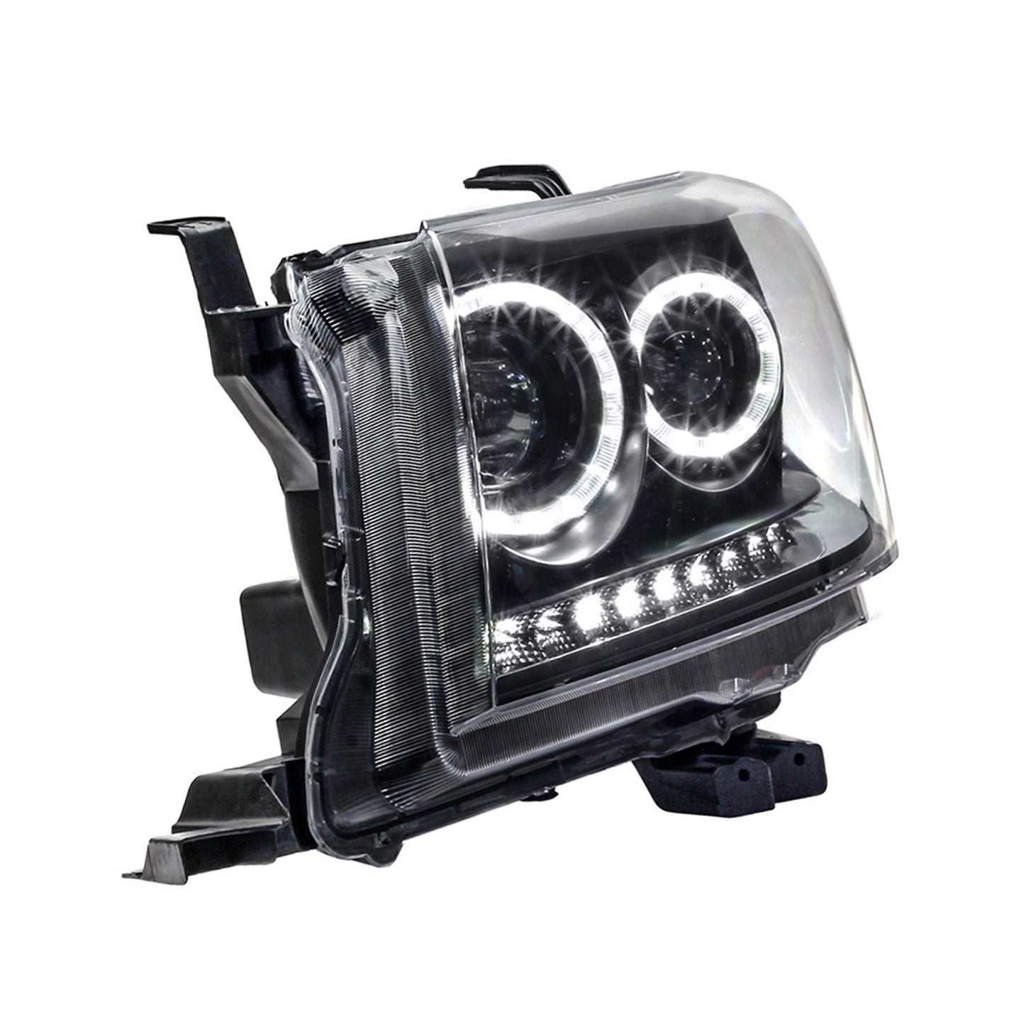 {{ Right Black LED Headlight HALO Projector Suitable for Toyota HILUX 2011-2014 }} - Buy Car Parts Online at {{ Kaka Auto Parts }}.