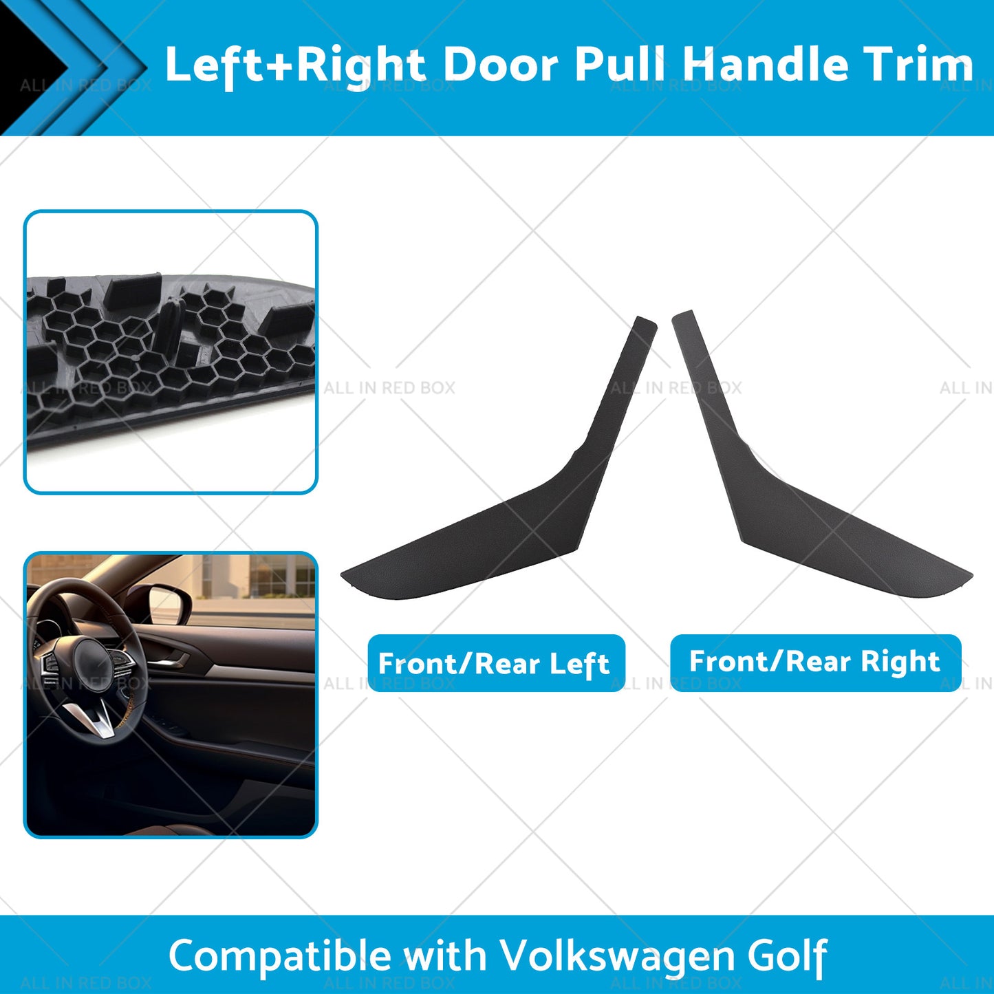 LeftRight Inner Door Trim for Pull Handle Cover Suitable For VW Golf MK6 09-13