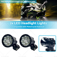 2x LED Headlight Lights Motorcycle Waterproof Driving Fog Spotlight Lamp