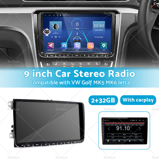 32GB Car Navi GPS WiFi CarPlay 9inch Android 11 Suitable for VW Golf MK5 MK6 Jetta