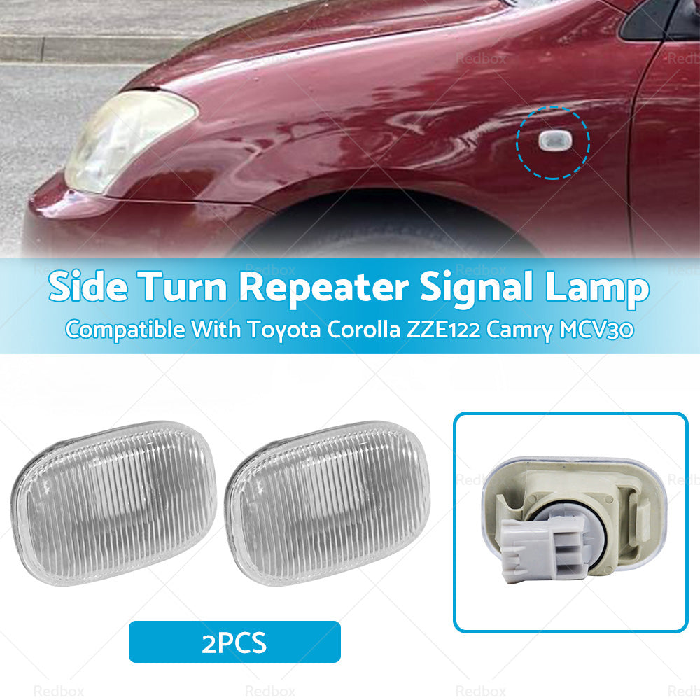 2PCS Side Turn Repeater Signal Lamp Suitable For Toyota Corolla ZZE122 Camry