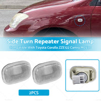 2PCS Side Turn Repeater Signal Lamp Suitable For Toyota Corolla ZZE122 Camry