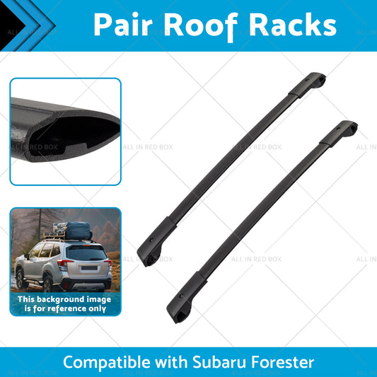 Pair Balck Roof Racks Cross Bars Suitable For Subaru Forester 2008-2021