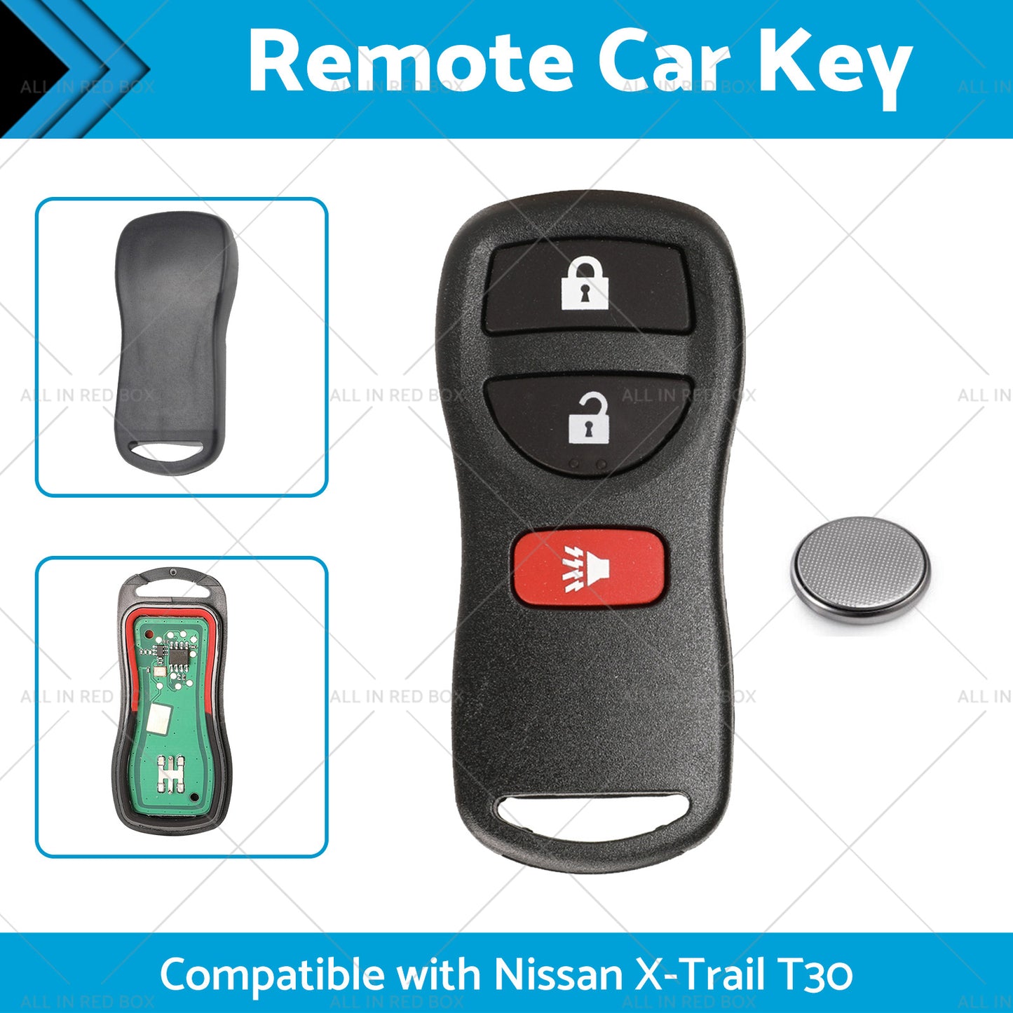 Remote Flip Car Key Suitable for Nissan X-Trail T30 02-07 433MHz Replacement