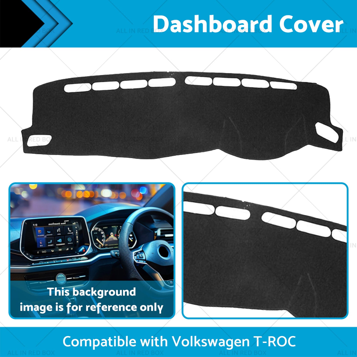 Dash Mat Suitable For Volkswagen VW T-ROC A11 2017-2021 Dashboard Cover Non-Slip