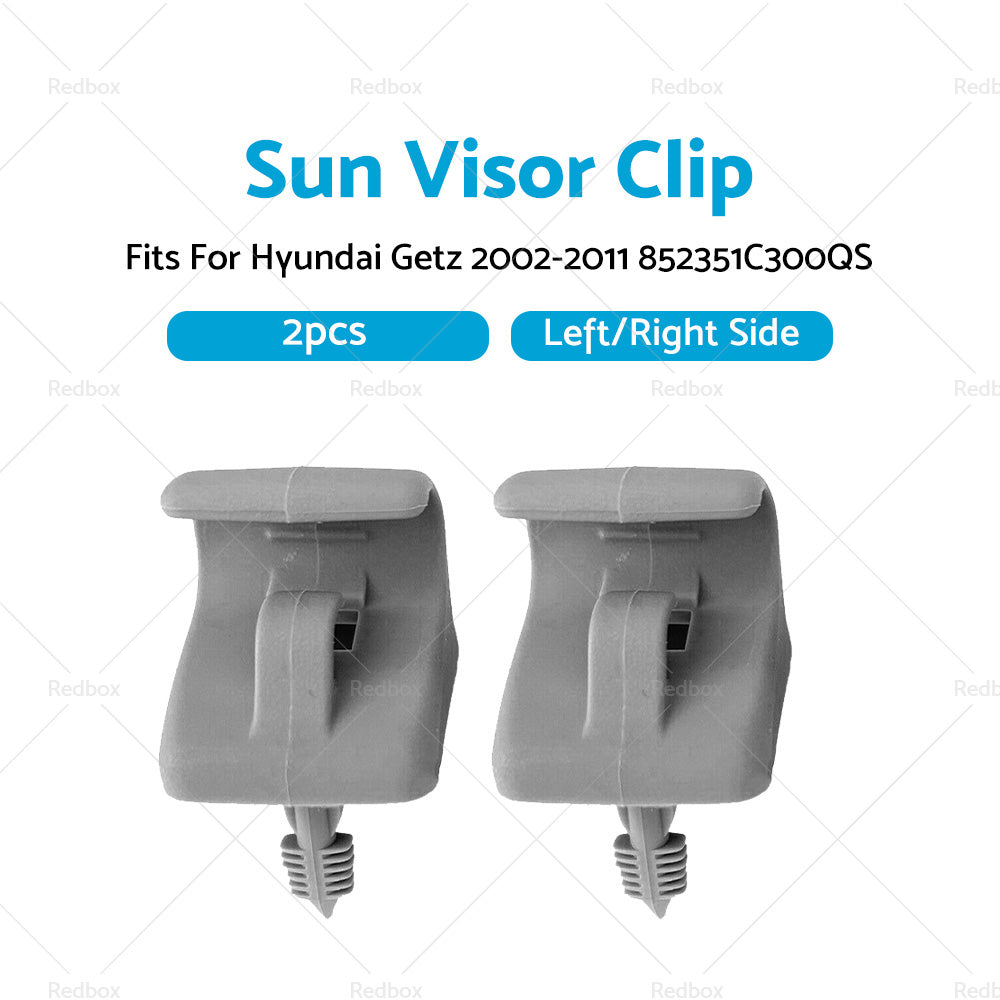 2x Sun Visor Clip Left or Right Side For Hyundai Getz 2002-2011 Grey 852351C300QS