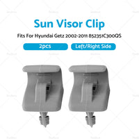 2x Sun Visor Clip Left or Right Side For Hyundai Getz 2002-2011 Grey 852351C300QS