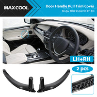 LHRH Front or Rear Door Handle Pull Trim Cover Black For BMW X5 E70 X6 E71 E72