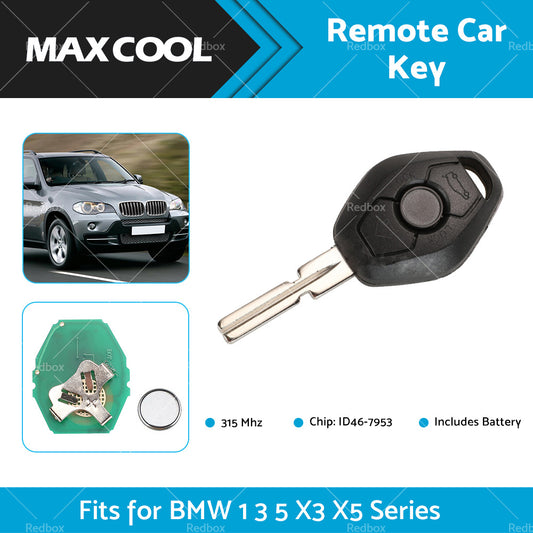 3 Buttons 315MHz Complete Remote Car Key w or  Chip ID46 For BMW 3 5 Series X3 CAS2