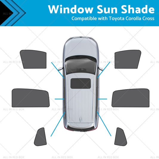 Front Rear Port Window Magnetic Mesh Sun Shade Suitable for Toyota Corolla Cross