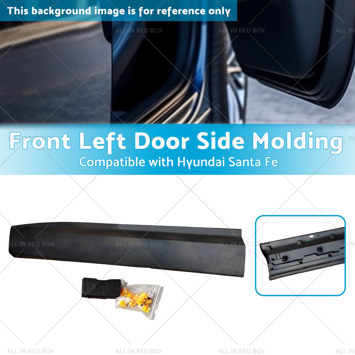 Front Left Door Lower Molding Garnish Suitable For Hyundai Santa Fe 2012-2018