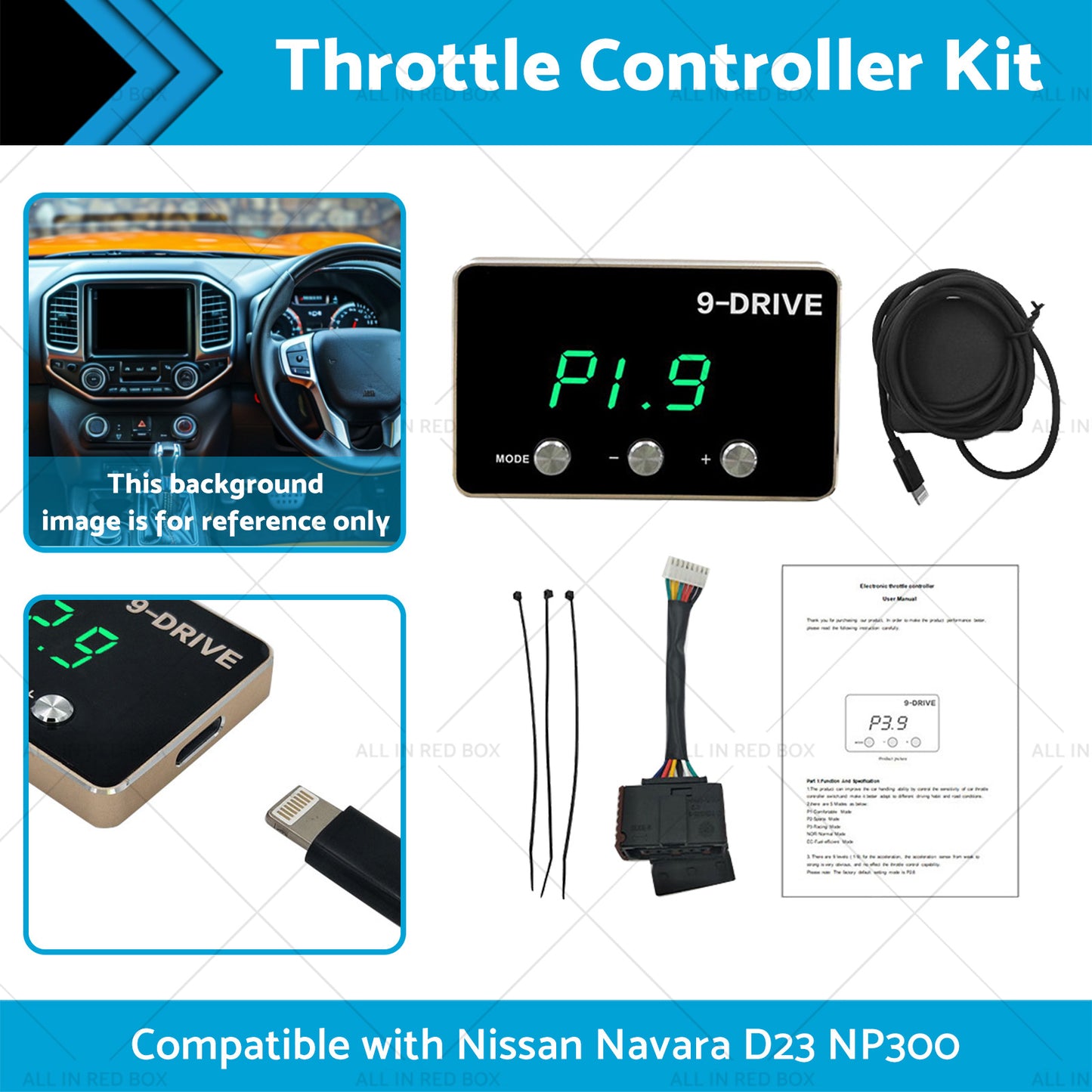 Throttle Controller Kit Suitable for Nissan Navara NP300 D23 2015-2023