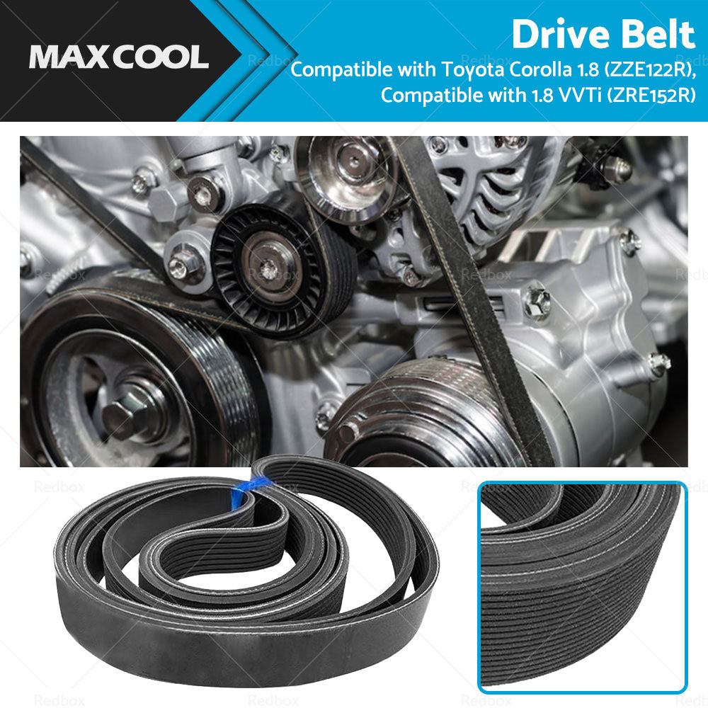 {{ Ribbed Belt 6PK1810 Suitable for Toyota Corolla 1. 8 ZZE122R 1. 8VVTi ZRE152R }} - Buy Car Parts Online at {{ Kaka Auto Parts }}.