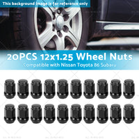 20PCS 12x1. 25 Wheel Nuts Suitable for Subaru WRX BRZ 86 Nissan 350 370