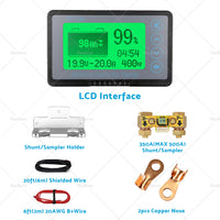 350A MAX 500A LCD Alarm Tester Capacity Display Lithium Battery Monitor Caravan