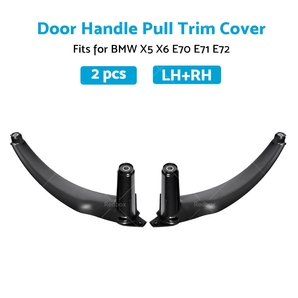 LHRH Front or Rear Door Handle Pull Trim Cover Black For BMW X5 E70 X6 E71 E72