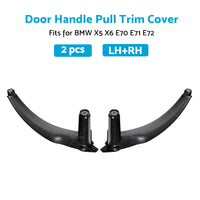 LHRH Front or Rear Door Handle Pull Trim Cover Black For BMW X5 E70 X6 E71 E72