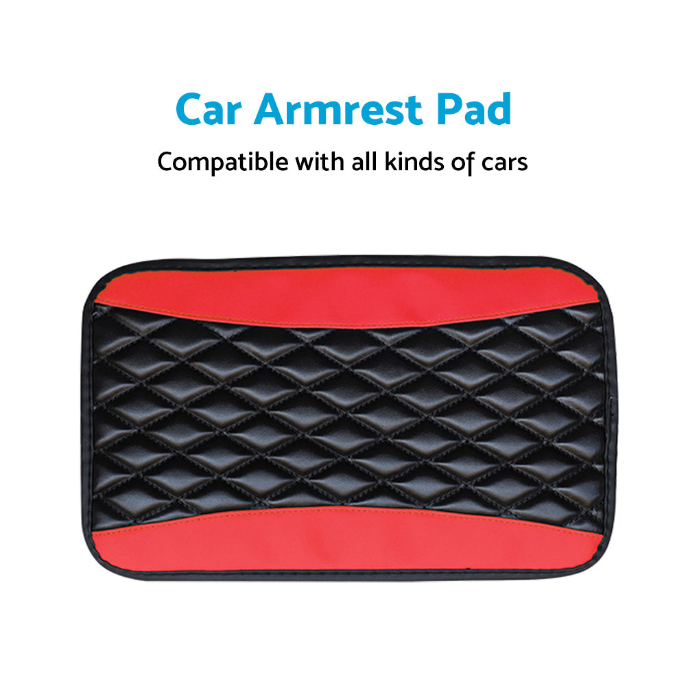 Universal Car Armrest Cushion Cover Center Console Box Pad Protector PU Leather