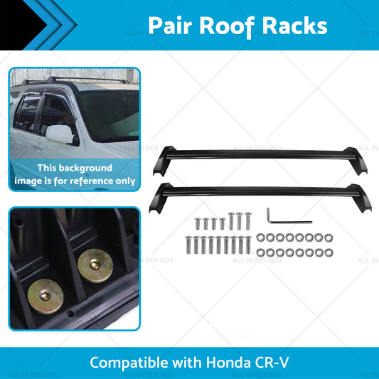 Pair Suitable For Honda CRV 2002-2006 Cross Bar Roof Rack Black