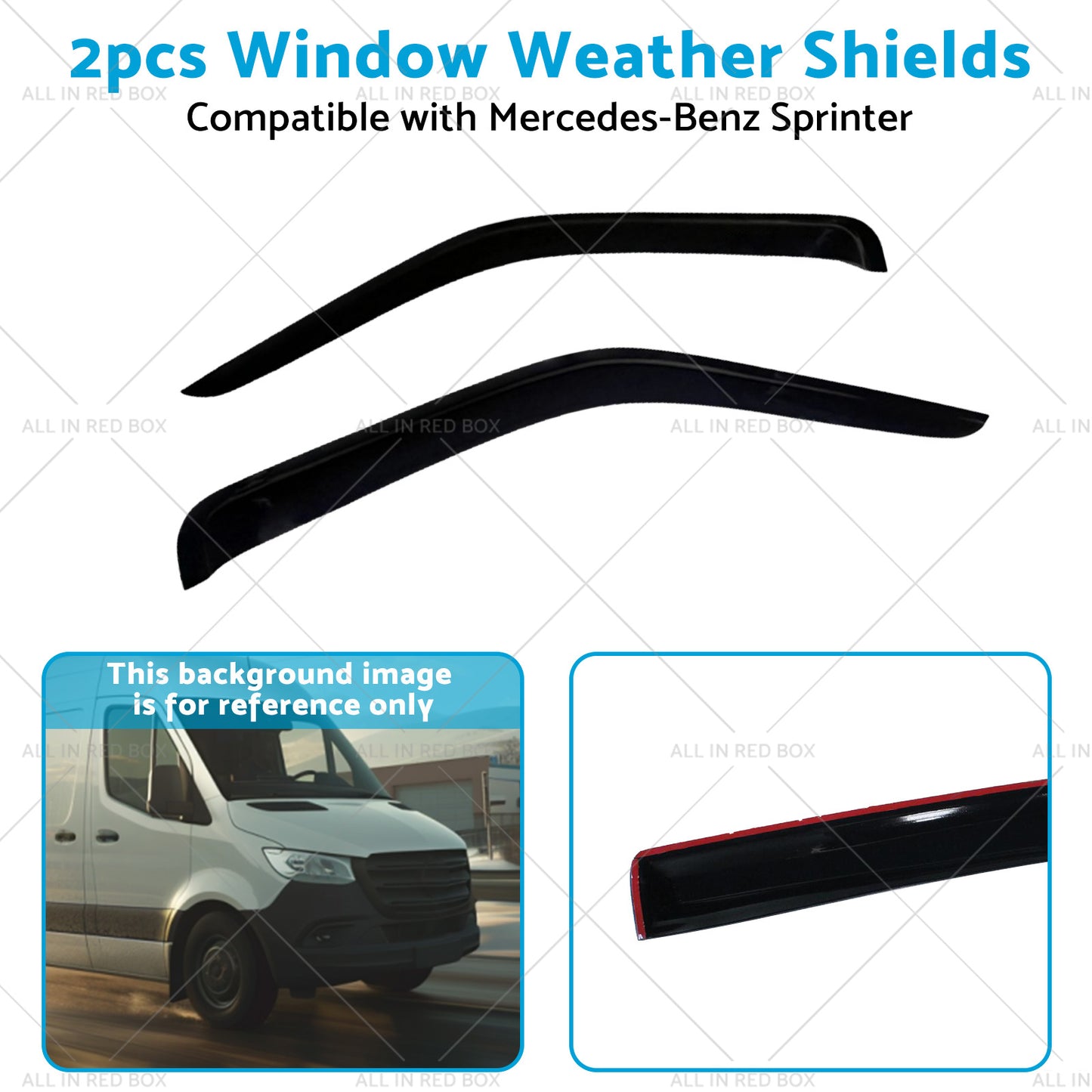 2pcs Weather shields Weathershields Suitable for Mercedes Benz Sprinter 2006-on