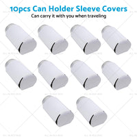 10PCS Foldable Insulated Beer Can-Cooler Sleeve Covers Reusable Drink Covers