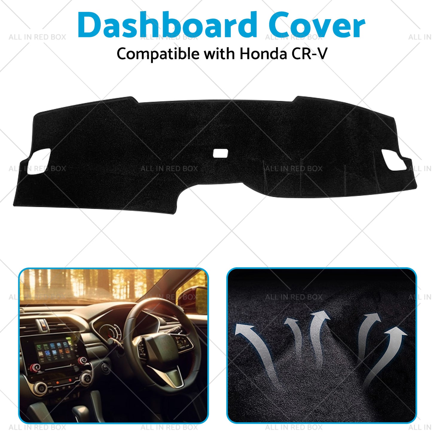 Dashboard Cover Pad Carpet Dash Mat Suitable for Honda CR-V CRV 2023 Without HUD