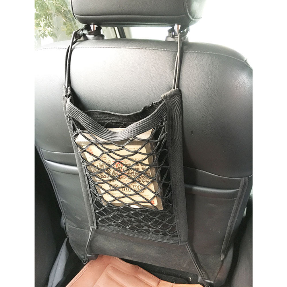 3PCS Car Truck Seat Mesh Tidy Storage Net Bag Organizer Holder Multi-Pocket