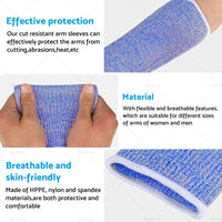 4 Pair Cut Resistant Sleeves Arm Protection Sleeves Forearm Protectors 4 Colors