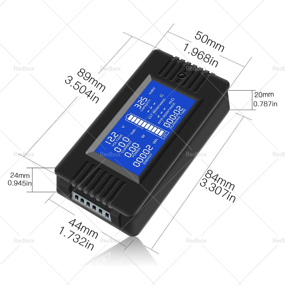 50-300A LCD Display DC Battery Monitor Meter 200V Voltmeter Amp For RV System