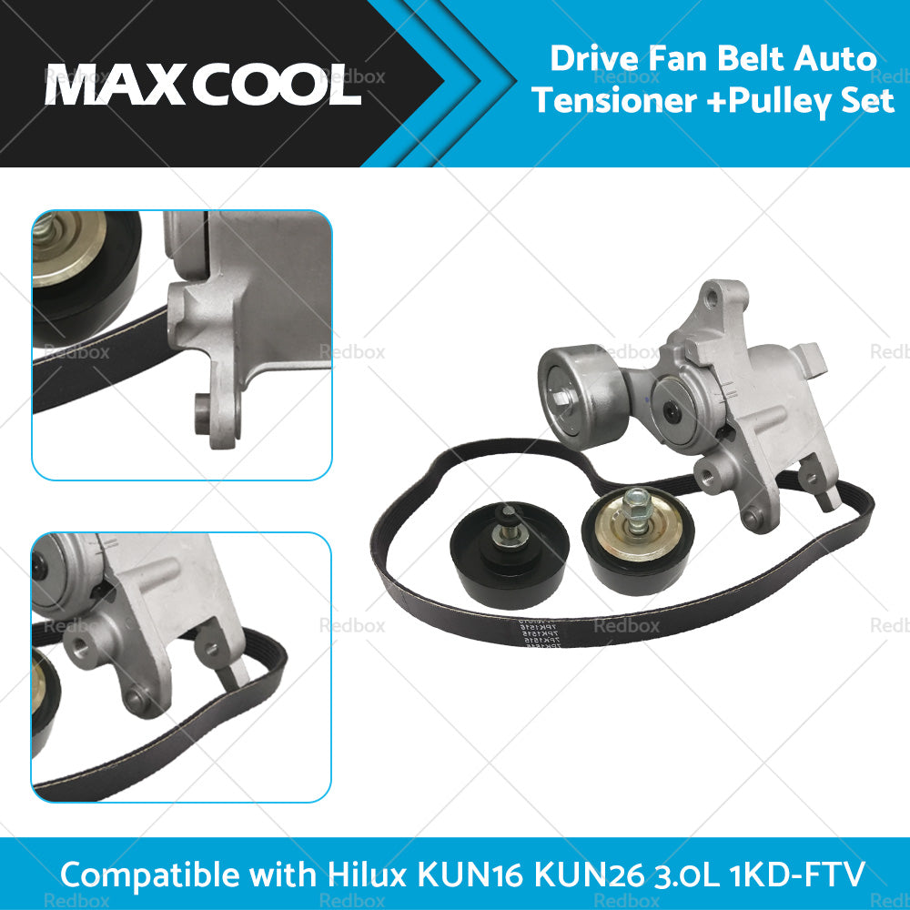 Drive Fan Belt Auto Tensioner Pulley Suitable for Hilux KUN16 KUN26 3. 0L 1KD-FTV