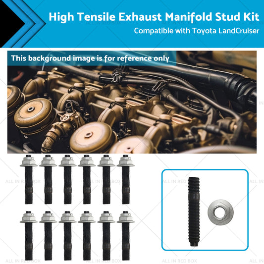 High Tensile Exhaust Manifold Stud Kit Suitable for 1HZ  or  1HD Toyota LandCruiser