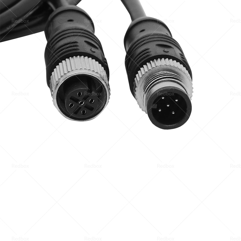 5-Core Black Female Straight Head to Male Straight Head 1m NMEA2000 Drop Cable