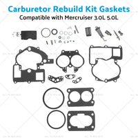 302-804844002 Carburetor Rebuild Kit Gaskets Suitable for Mercruiser 3. 0L 5. 0L