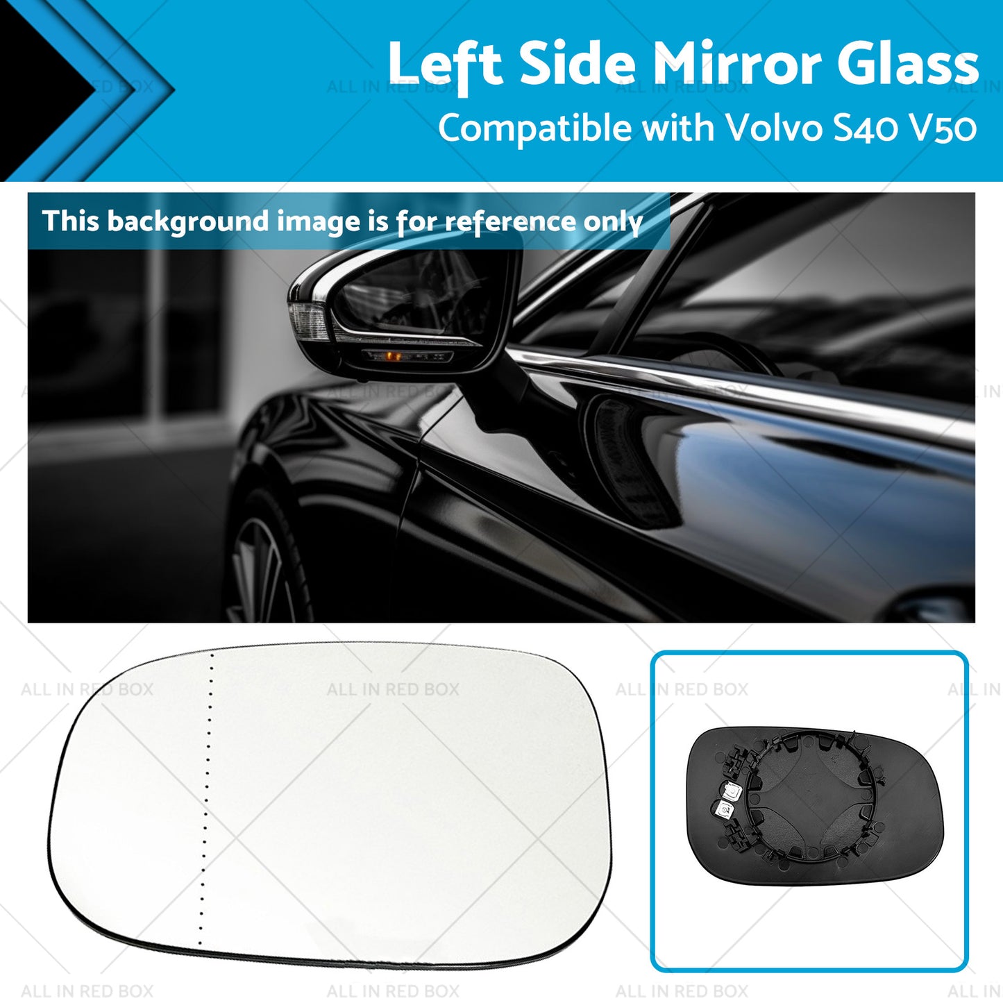 Left Side Mirror Glass Suitable for Volvo S40 M V50 T5 04-12 Large Blinker Type?