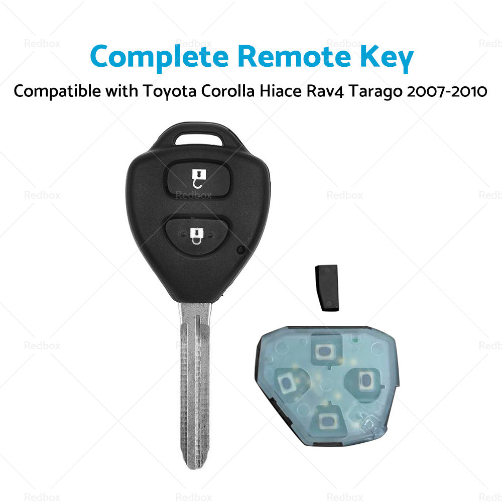 Complete Remote Key Suitable For Toyota Corolla Hiace Rav4 Tarago 07-10