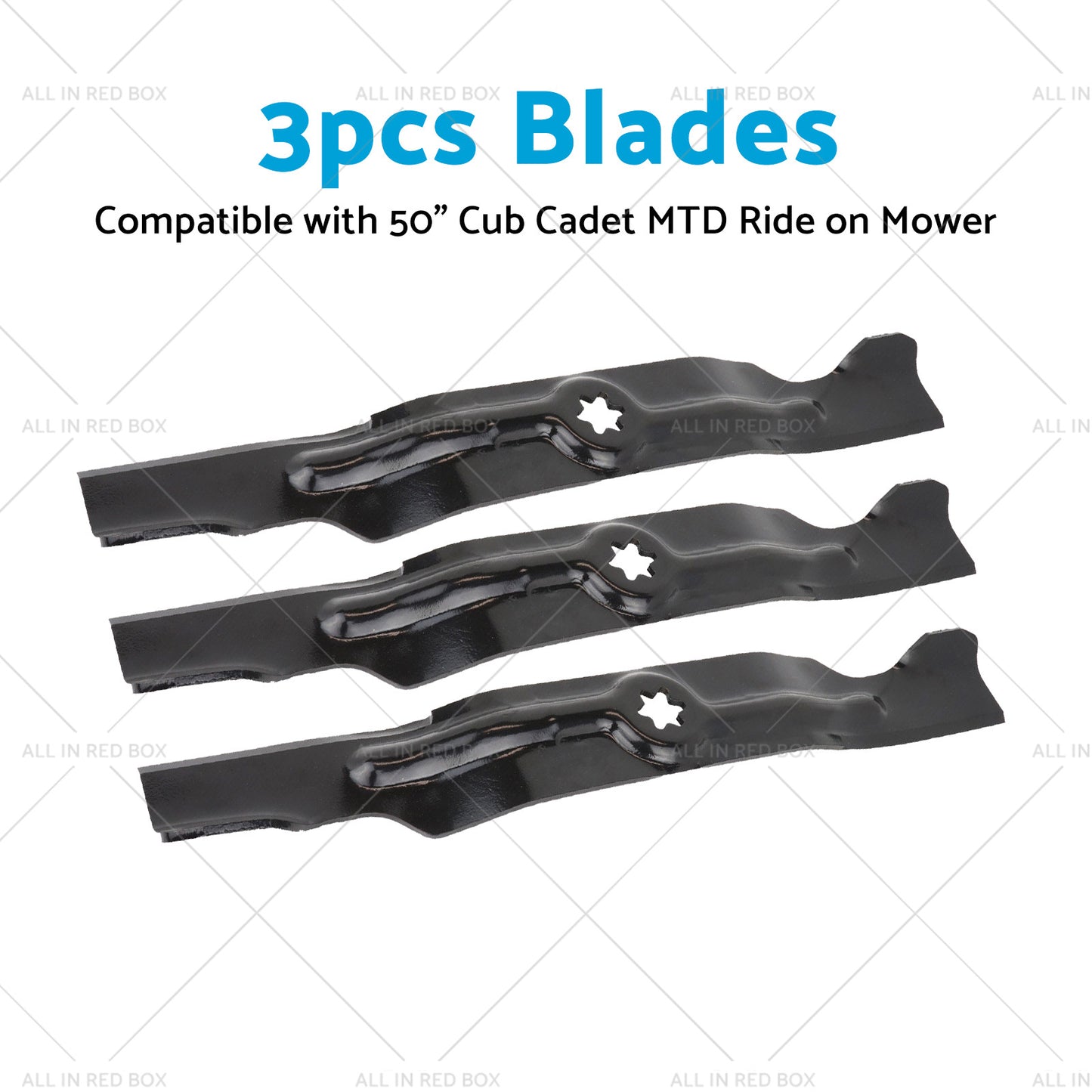 3pcs Blades Suitable 50 inch  Cub Cadet MTD Ride on Mower 742-04053 942-04053 B