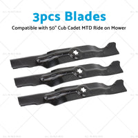 3pcs Blades Suitable 50 inch  Cub Cadet MTD Ride on Mower 742-04053 942-04053 B