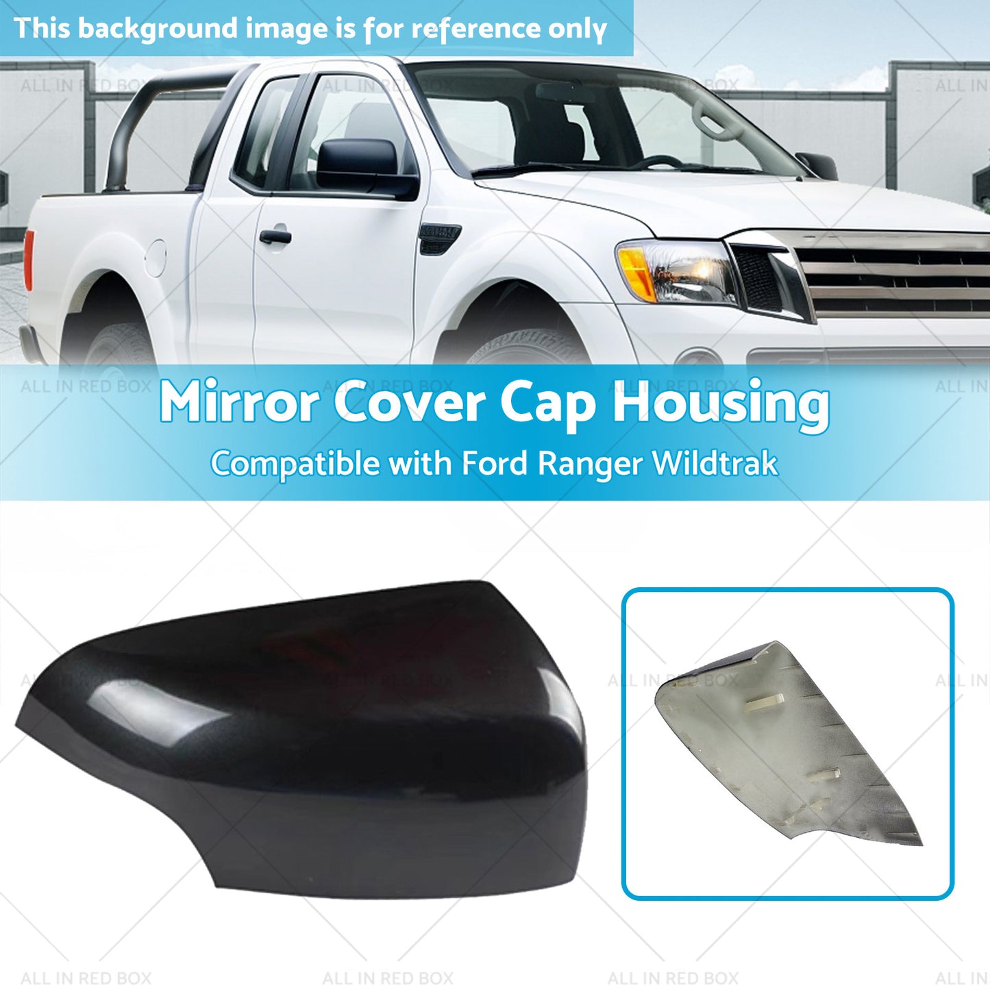 Right Side Grey Mirror Cover Cap Housing Suitable for Ford Wildtrak Ranger 12-21