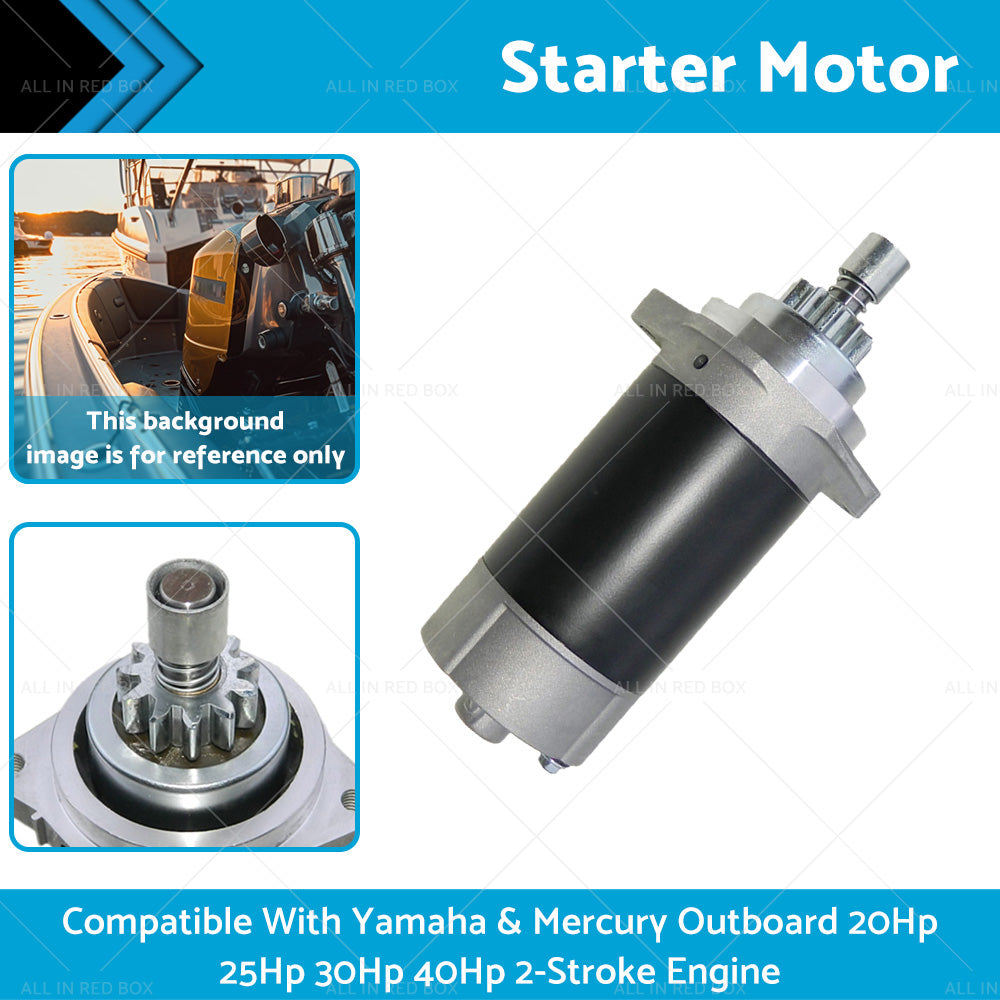 Starter Motor Suitable For Yamaha Mercury Outboard 20Hp 25Hp 30Hp 40Hp 2-Stroke