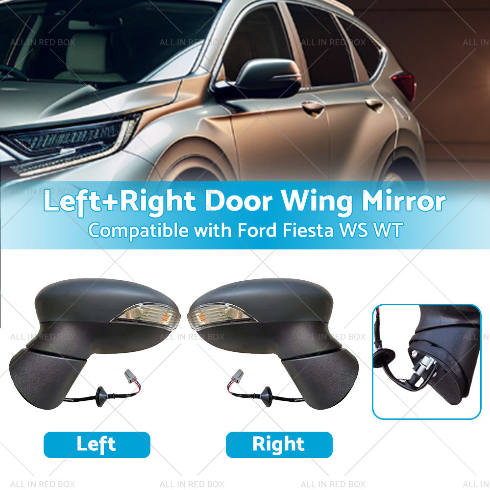 RH  LH Pair Electric Door Mirror No Heat Suitable For Ford Fiesta WS WT 08~17